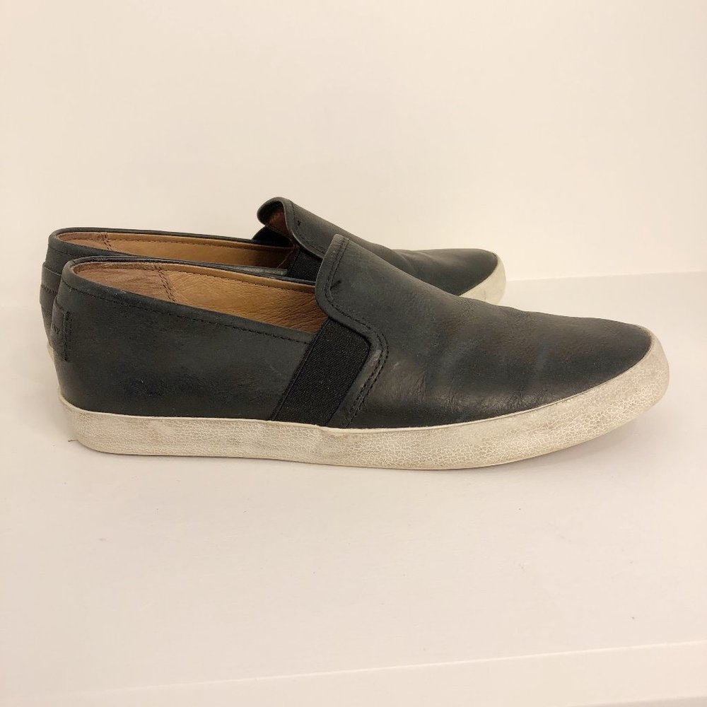 Frye Dylan Slip On Sneakers Tennis Shoes 8.5 Black Like New